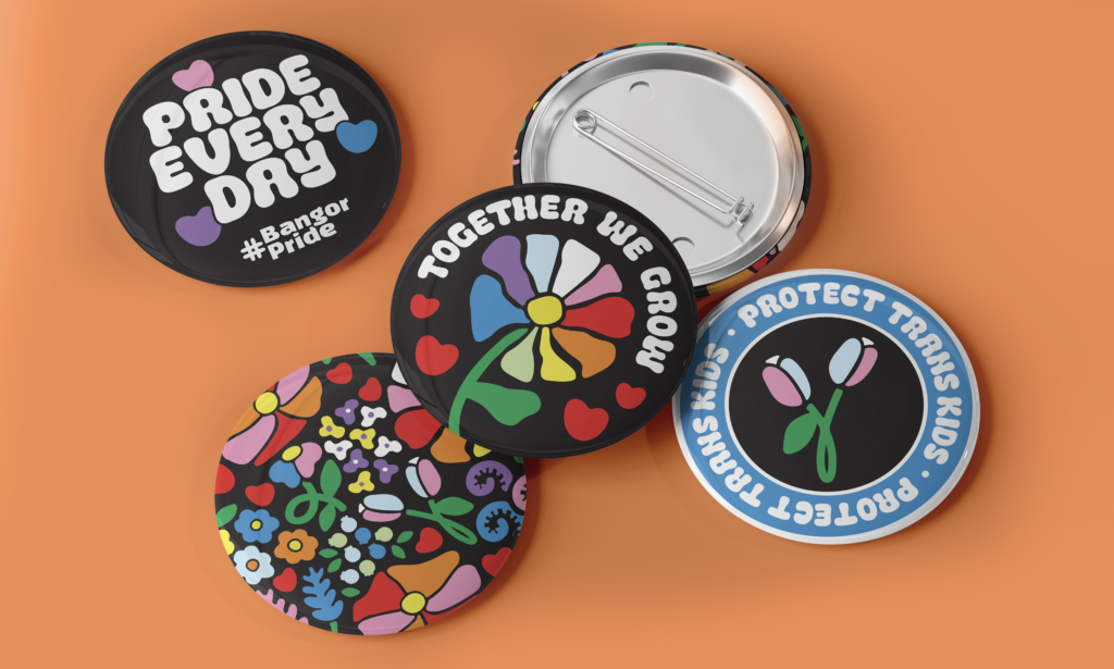 Bangor Pride 2024 pins