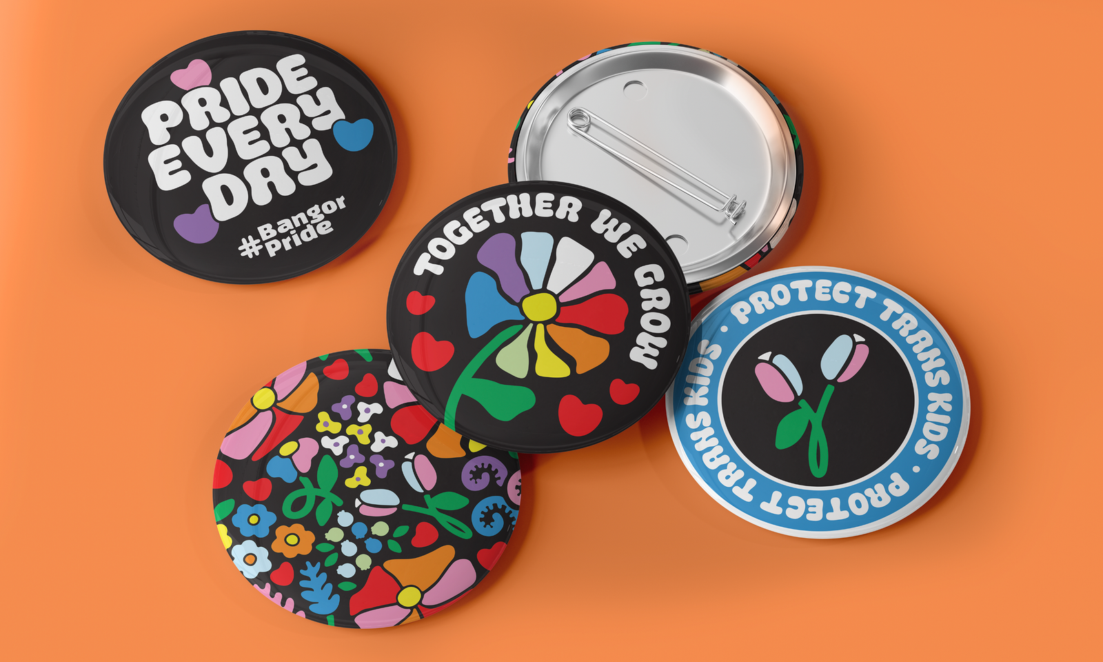 Bangor Pride 2024 pins