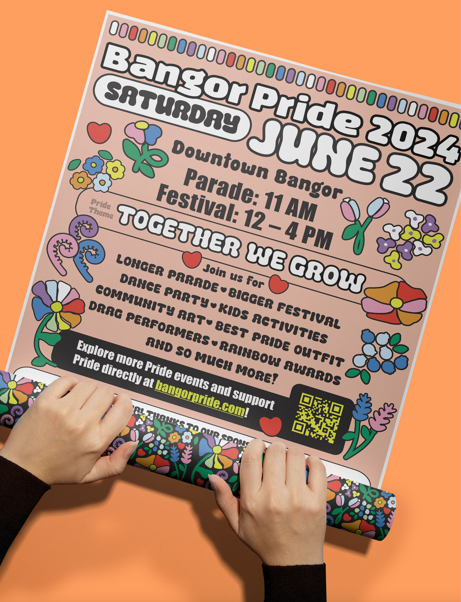 Bangor Pride 2024 poster
