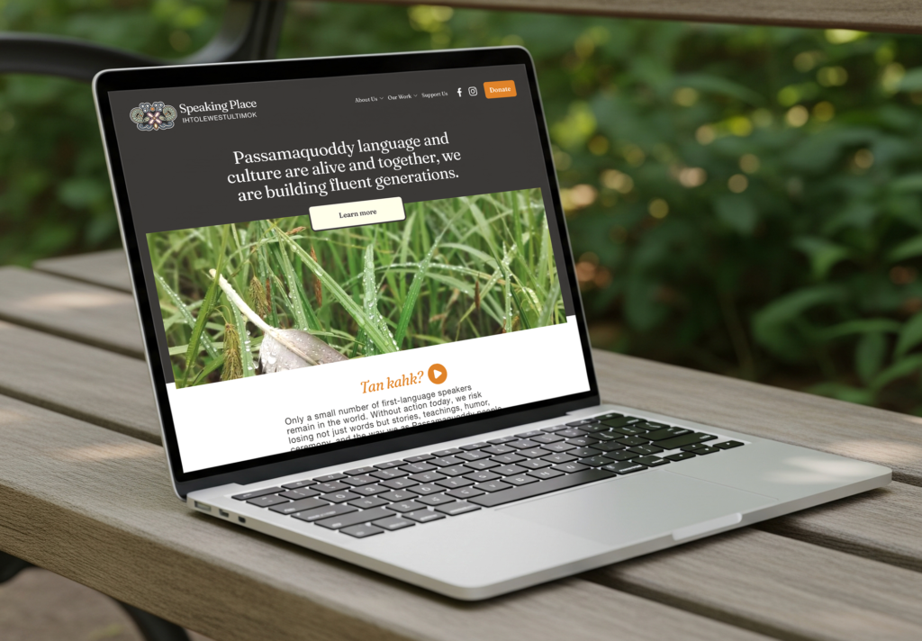 Mockup of redesigned Speaking Place homepage
