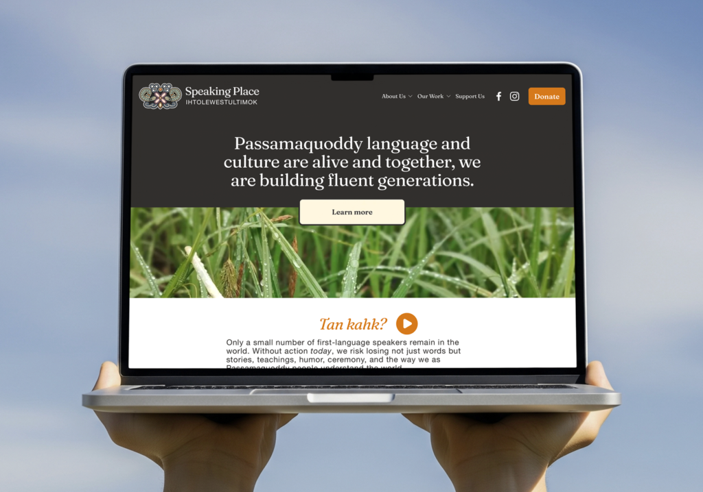 Mockup of redesigned Speaking Place homepage