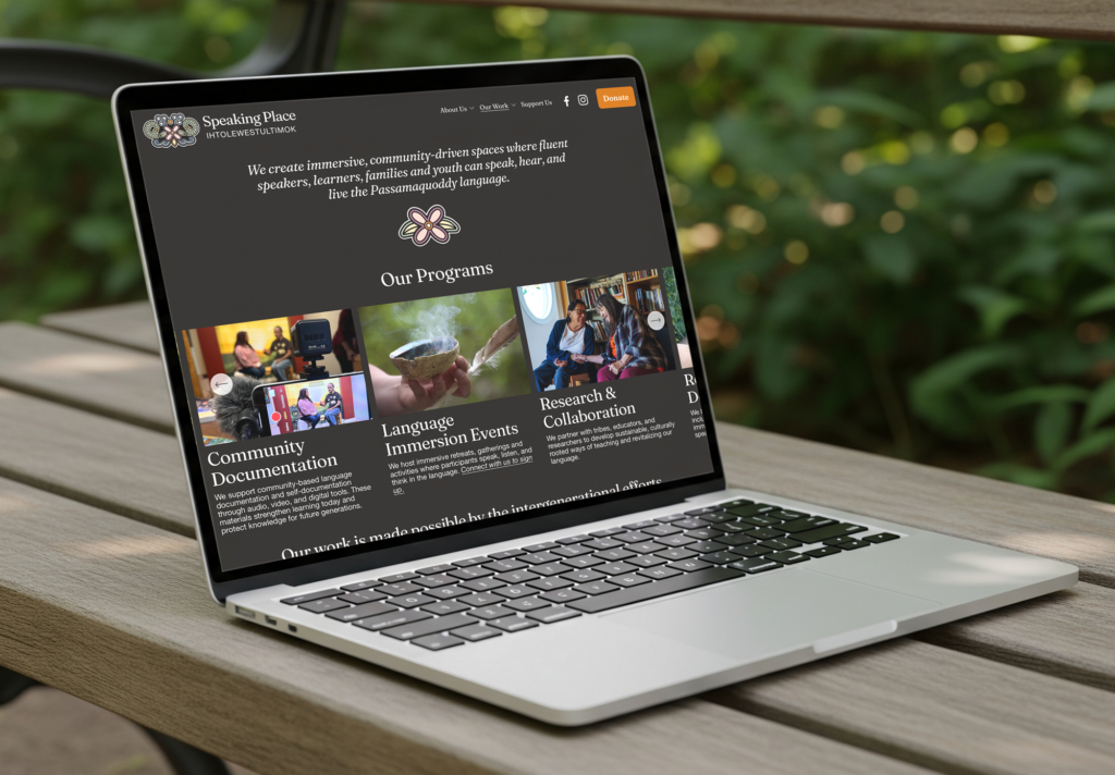 Mockup of redesigned Speaking Place programs page